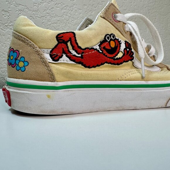 Vans X Sesame Street Old Skool Elmo Shoes Women's 7.5 / Men's 6 Floral Yellow - Picture 14 of 15